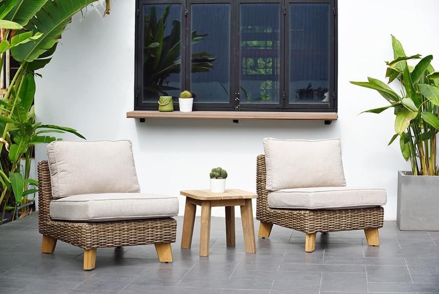 SOFA SET 1 BÀN 2 GHẾ MÂY NHỰA