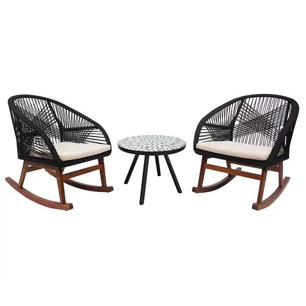 BỘ BÀN 2 GHẾ THƯ GIÃN NGOÀI TRỜI CHÂN BẬP BÊNH