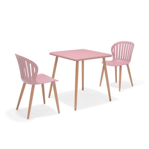  Bộ Bàn Ghế Ngoài Trời 2 Ghế Cafe 1 Bàn Vuông - Đa Dạng Màu Sắc - NASSAU 70 