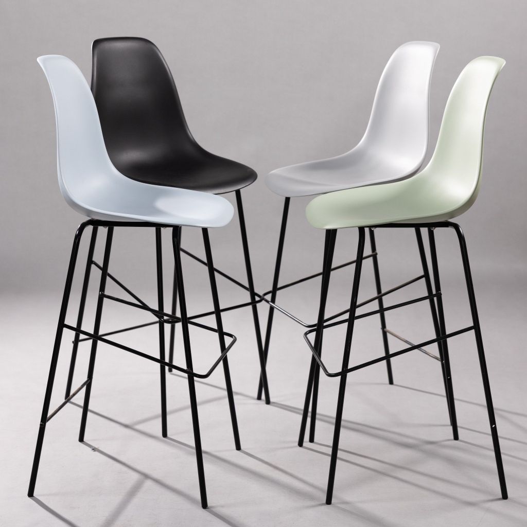 GHẾ QUẦY BAR NHỰA ĐÚC CHÂN SẮT