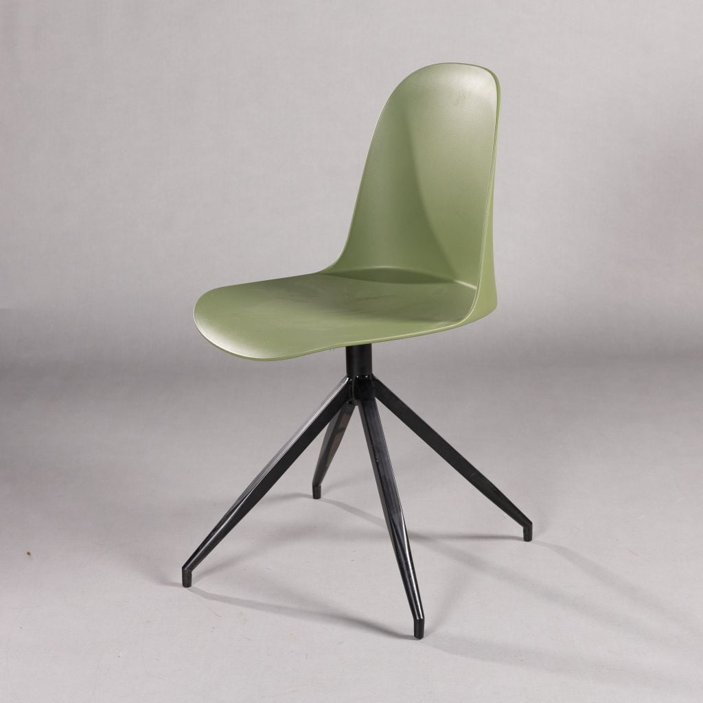 GHẾ MẶT NHỰA CHÂN SẮT - ĐẾ XOAY