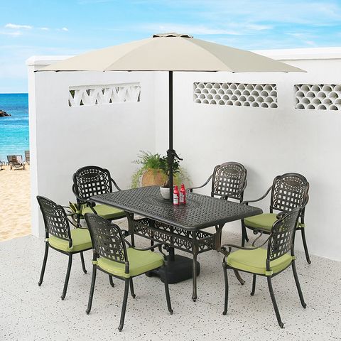  Bộ bàn ghế nhôm đúc nhập khẩu (1 bàn D150 và 6 ghế) 