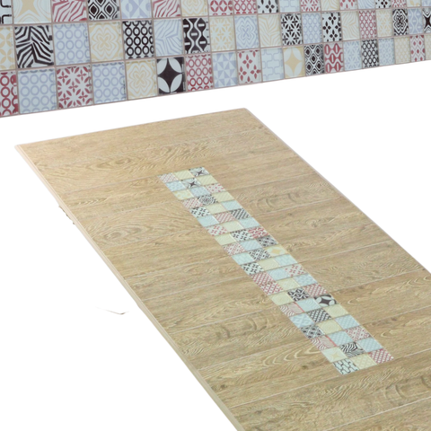  BÀN ĂN CN MẶT GẠCH ĐÁ VÂN GỖ 162 