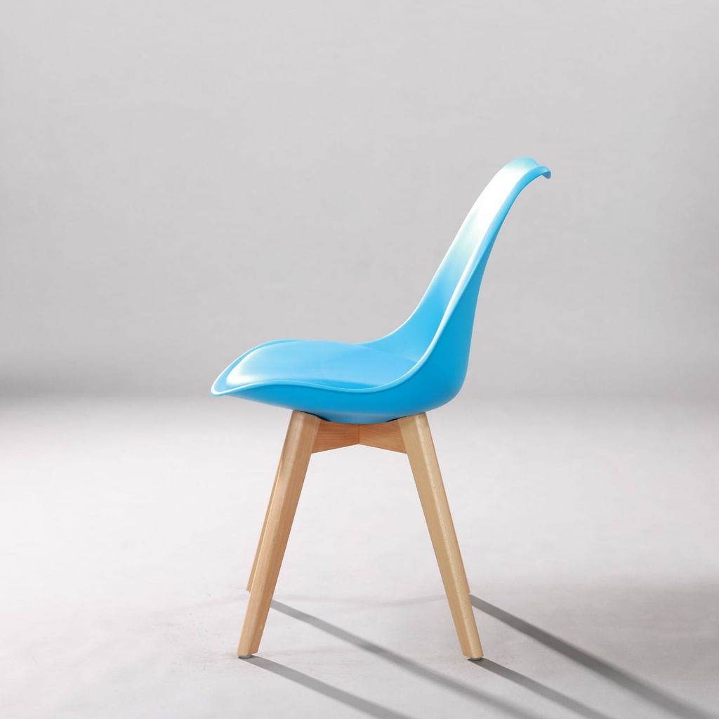 GHẾ CAFE NHỰA NGUYÊN SINH BỌC NỆM PU CHÂN GỖ