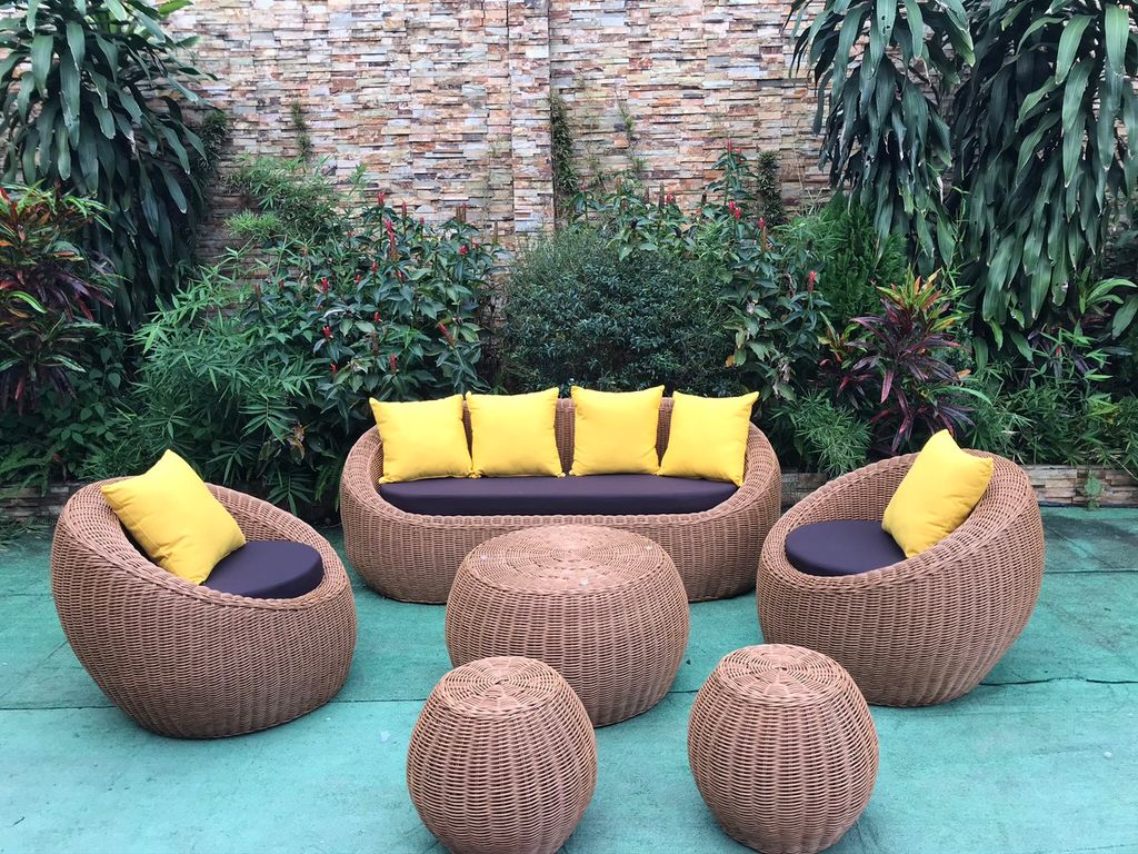 SOFA SET MÂY NHỰA 5