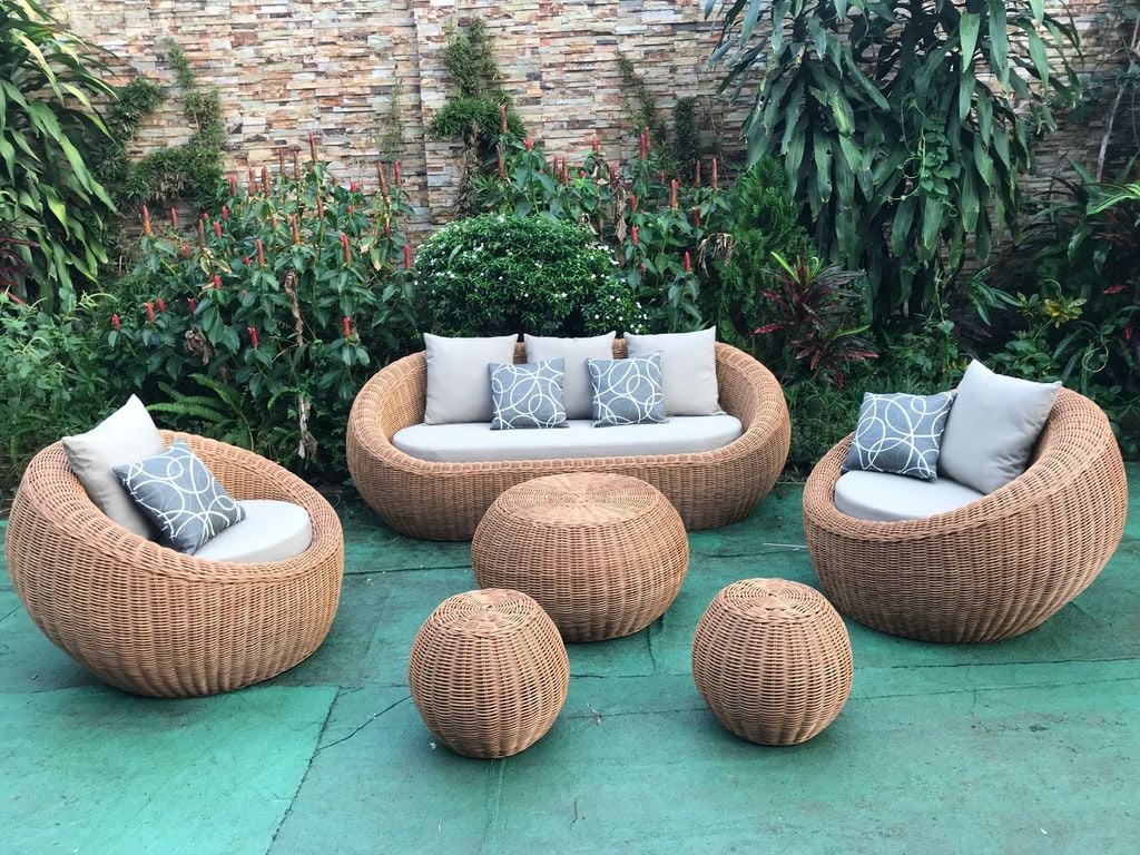 SOFA SET MÂY NHỰA 5