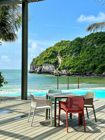  Bộ bàn 4 ghế nhập khẩu ngoài trời Cube - Net Chair 