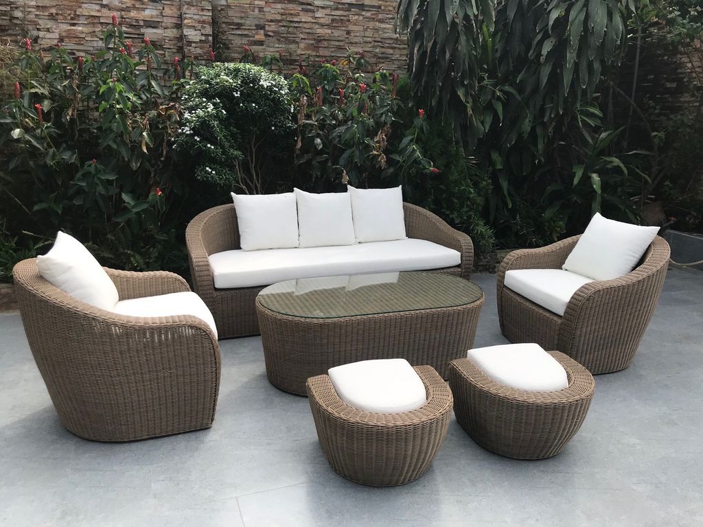 SOFA SET MÂY NHỰA 8