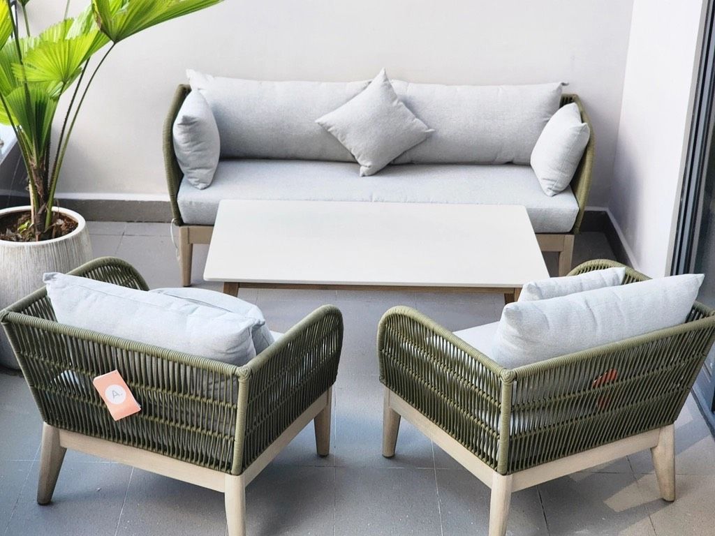 SOFA SET ĐAN DÂY NGOÀI TRỜI