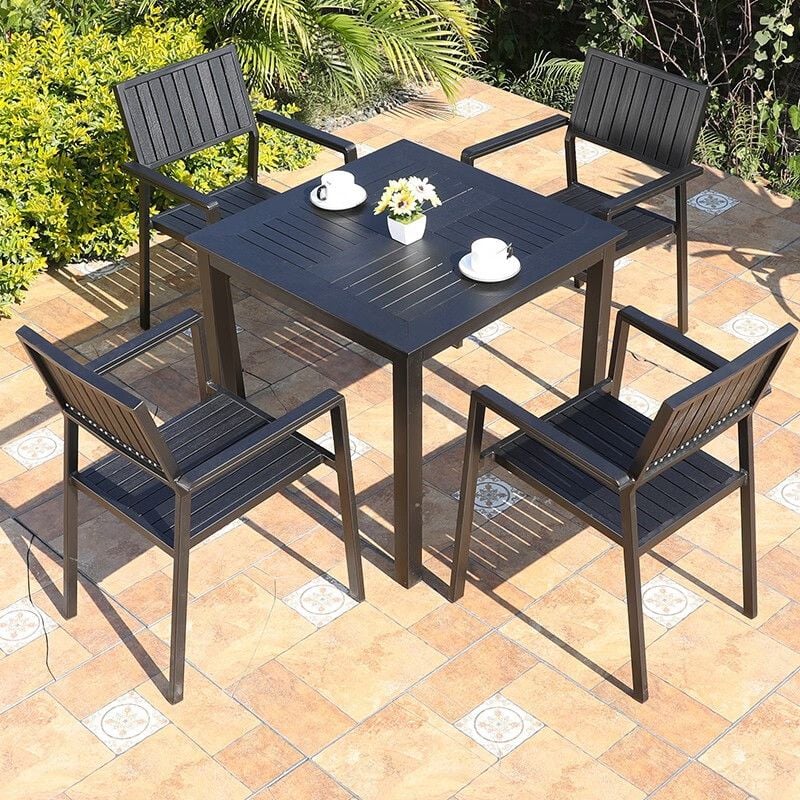 Bộ bàn ghế composite nhập khẩu ( 1 bàn và 4 ghế)