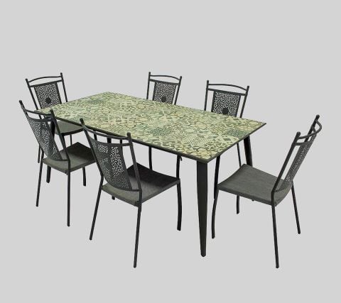  BÀN ĂN CN MẶT GẠCH HỌA TIẾT 182 