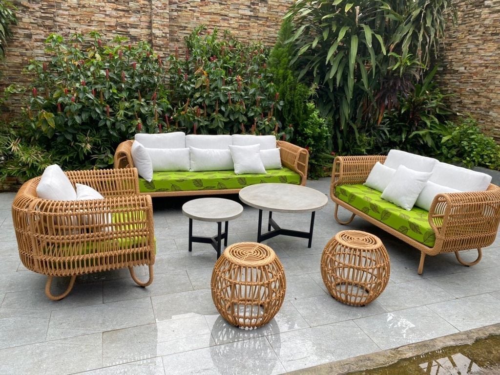 SOFA SET MÂY NHỰA 6