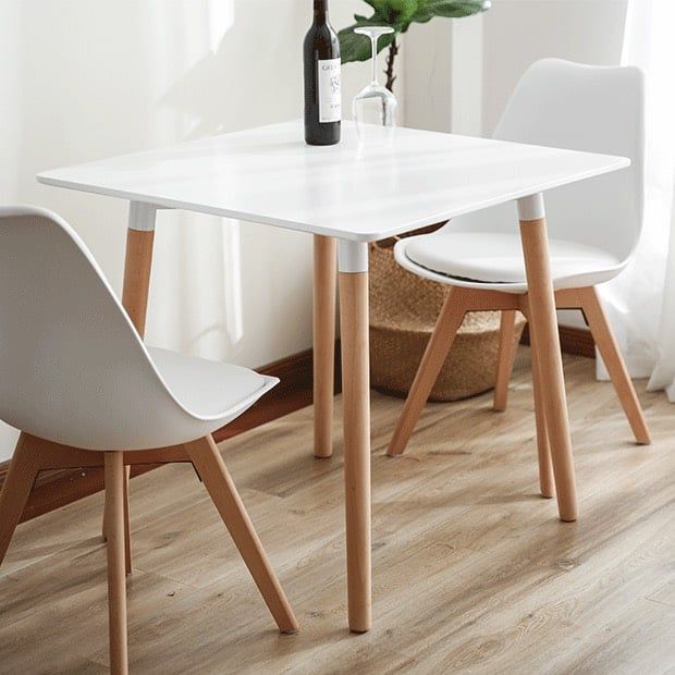 BÀN ĂN MDF CHÂN GỖ 80