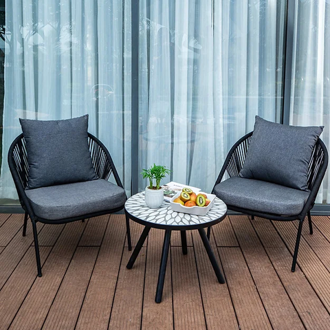  BỘ BÀN GHẾ CAFE THƯ GIÃN SẮT ĐAN DÂY 