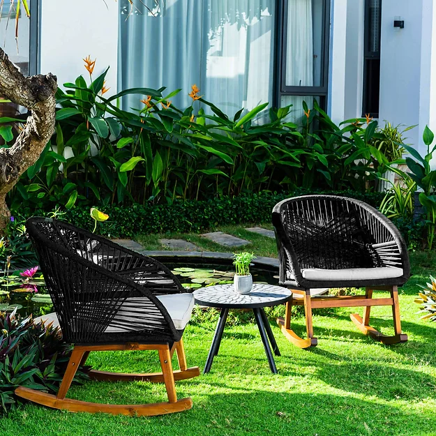 BỘ BÀN 2 GHẾ THƯ GIÃN NGOÀI TRỜI CHÂN BẬP BÊNH