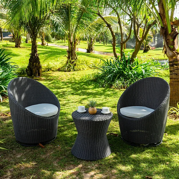 BỘ BÀN GHẾ CAFE THƯ GIÃN SẮT ĐAN DÂY