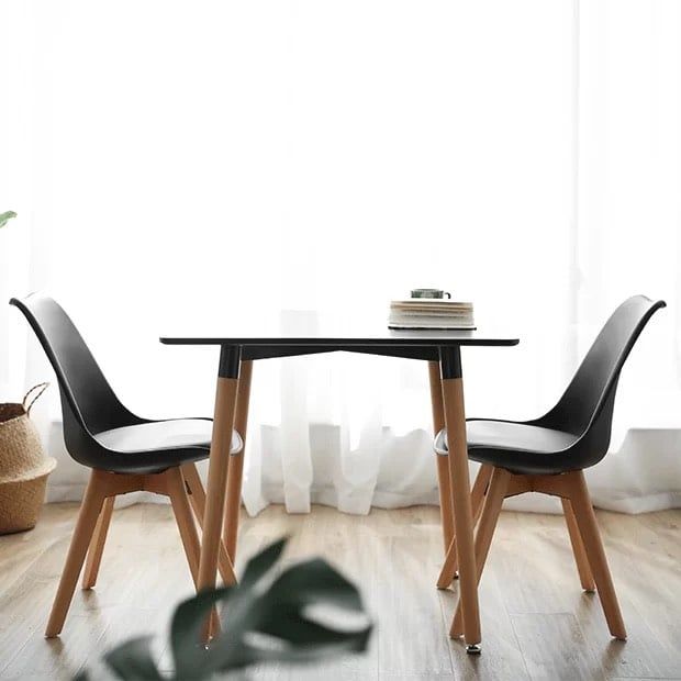 BÀN ĂN MDF CHÂN GỖ 80