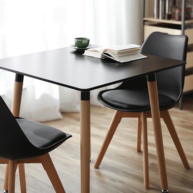 BÀN ĂN MDF CHÂN GỖ 80