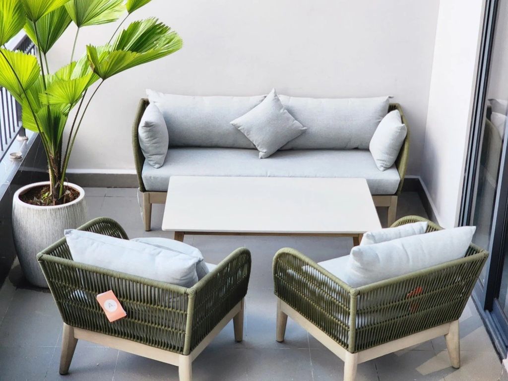 SOFA SET ĐAN DÂY NGOÀI TRỜI