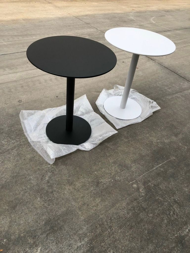 Bàn Trà Sắt phủ sơn D.60cm