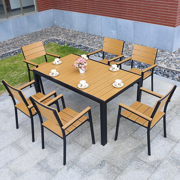 Bộ bàn ghế composite nhập khẩu ( 1 bàn và 6 ghế)