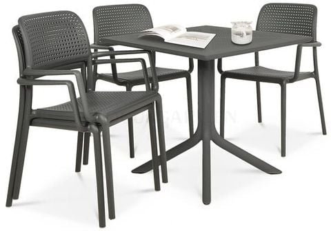  Bộ bàn 4 ghế ngoài trời nhập khẩu ClipX - Bora 