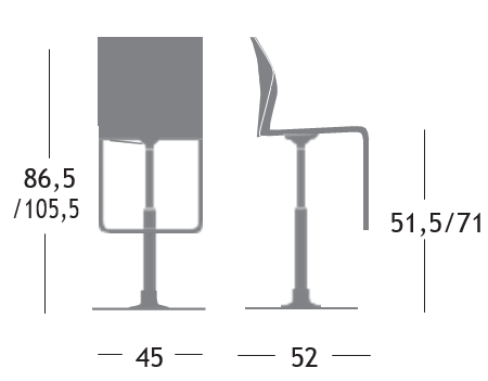GHẾ BAR IRON 1 CHÂN TRỤ