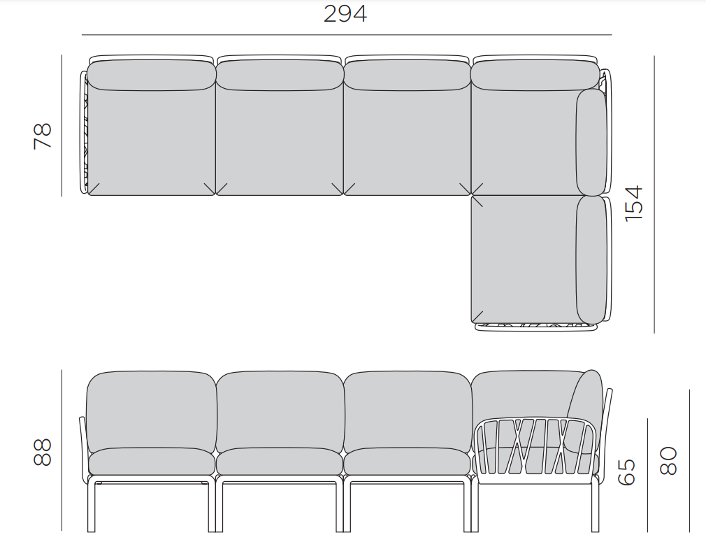 BỘ SOFA KOMODO 6 NGOÀI TRỜI