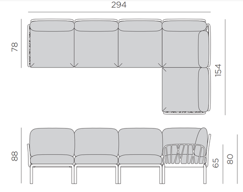  BỘ SOFA KOMODO 6 NGOÀI TRỜI 