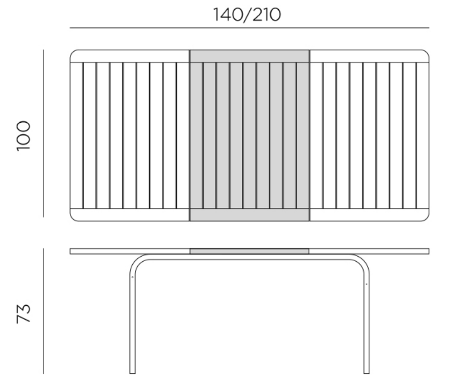 BÀN NHỰA NHẬP KHẨU ALLORO 140 EXTENSIBLE