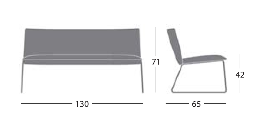 Ghế STAMP LOUNGE CHAIR 2 SEATER