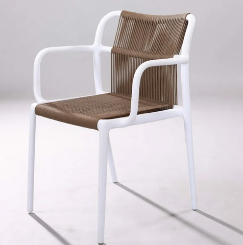  GHẾ CAFE NHỰA NGUYÊN SINH ĐAN DÂY DÙ POLY 