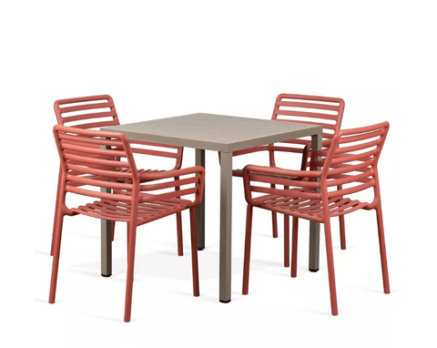  Bộ bàn 4 ghế ngoài trời nhập khẩu Cube 80 - Doga 