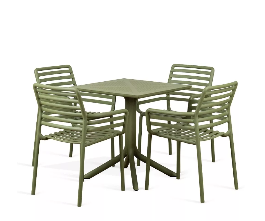 Bộ bàn 4 ghế ngoài trời nhập khẩu Clip - Doga armchair