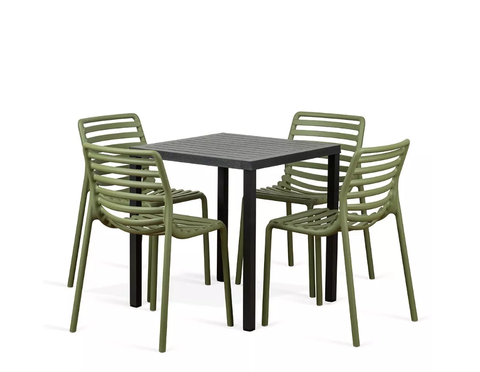 Bộ bàn 4 ghế ngoài trời nhập khẩu Cube 80 - Doga Bistrot 