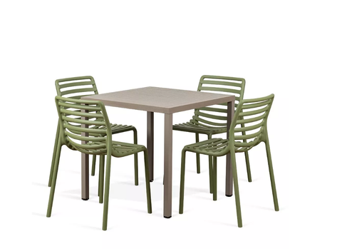  Bộ bàn 4 ghế ngoài trời nhập khẩu Cube 80 - Doga Bistrot 