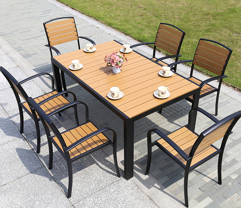 Bộ bàn ghế composite nhập khẩu ( 1 bàn và 6 ghế)
