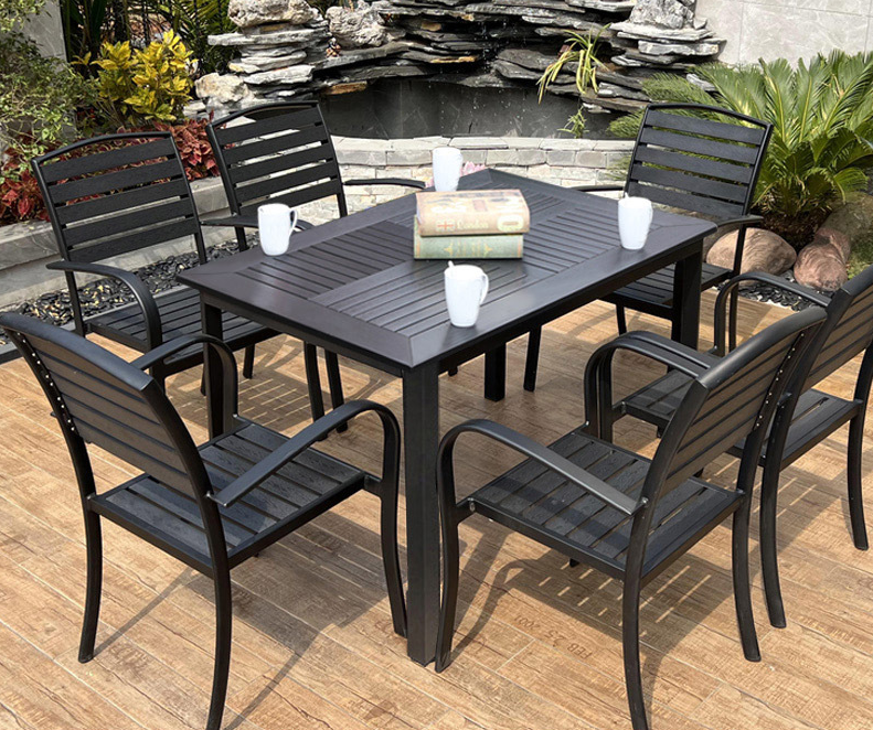 Bộ bàn ghế composite nhập khẩu ( 1 bàn và 6 ghế)