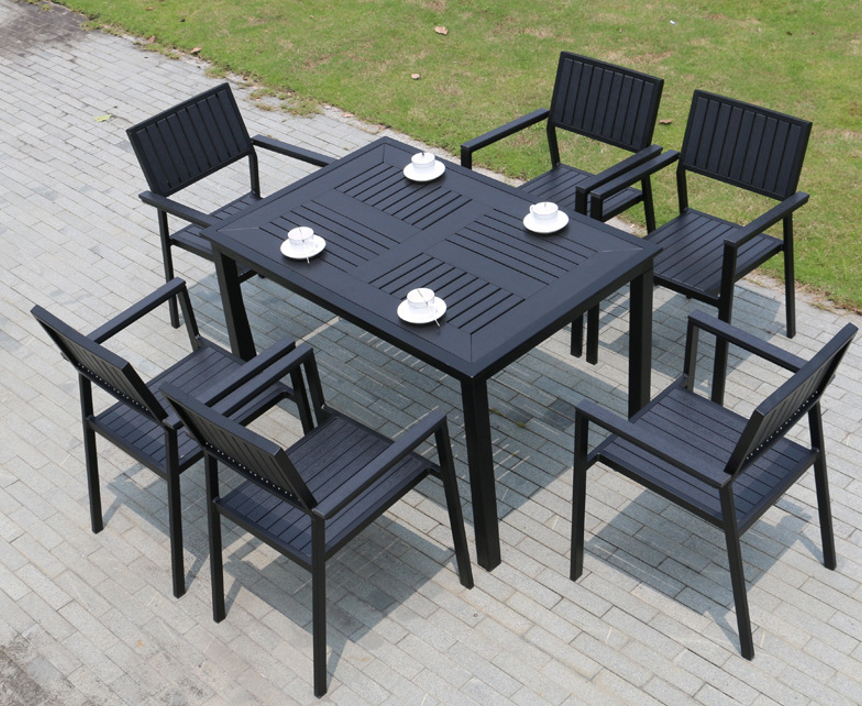 Bộ bàn ghế composite nhập khẩu ( 1 bàn và 6 ghế)