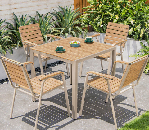  Bộ bàn ghế composite nhập khẩu ( 1 bàn và 4 ghế) 