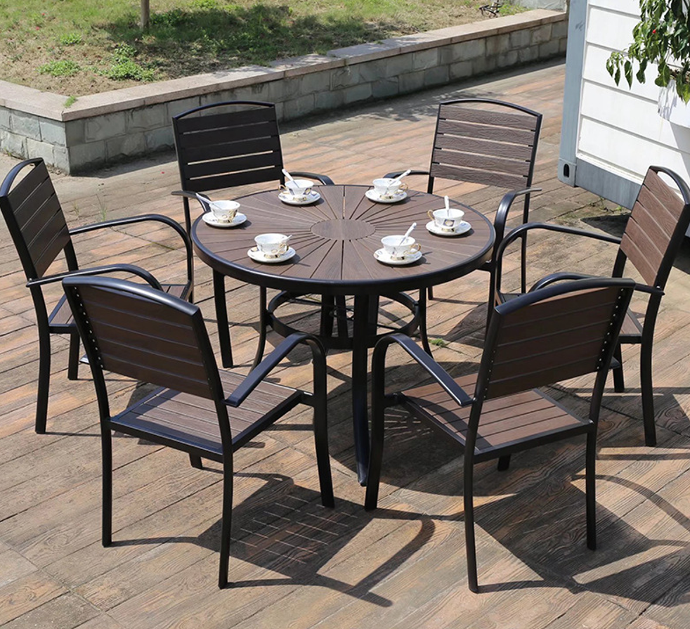 Bộ bàn ghế composite nhập khẩu ( 1 bàn và 6 ghế)