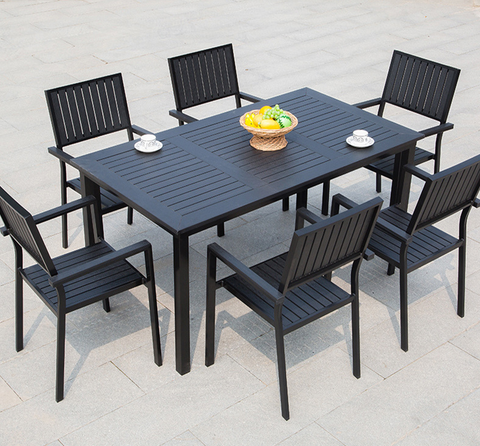 Bộ bàn ghế composite nhập khẩu ( 1 bàn và 6 ghế) 