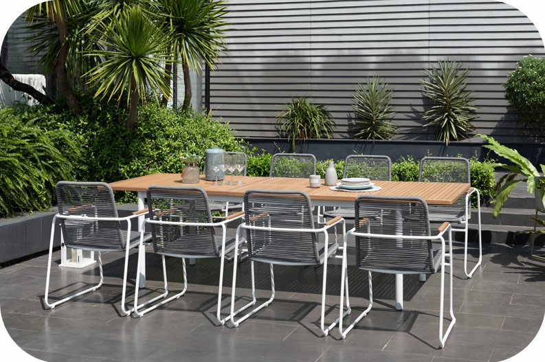 Bộ bàn ghế ngoài trời - Bộ bàn Bendigo 8 ghế