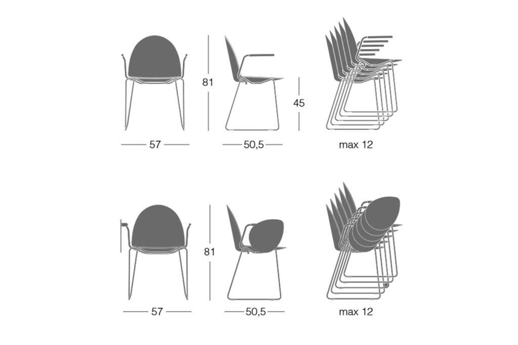 GHẾ CAMEL SLED ARMREST