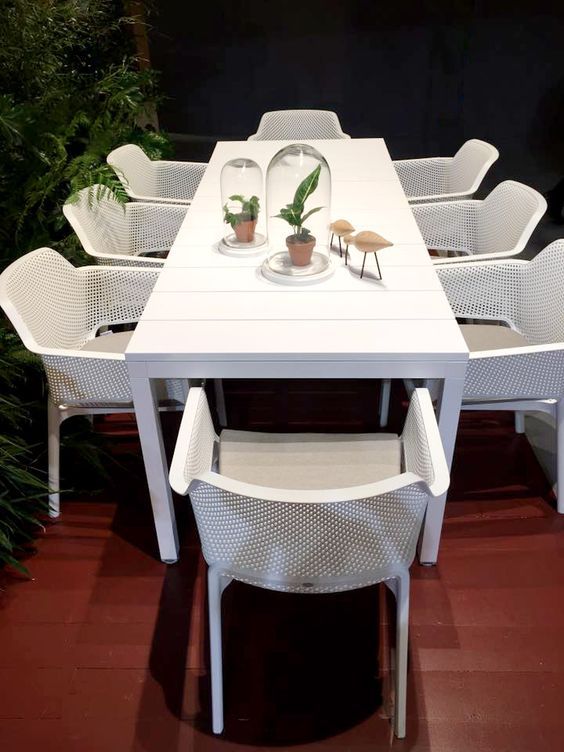 Bộ bàn 8 ghế nhập khẩu ngoài trời Rio140/210 - Net chair