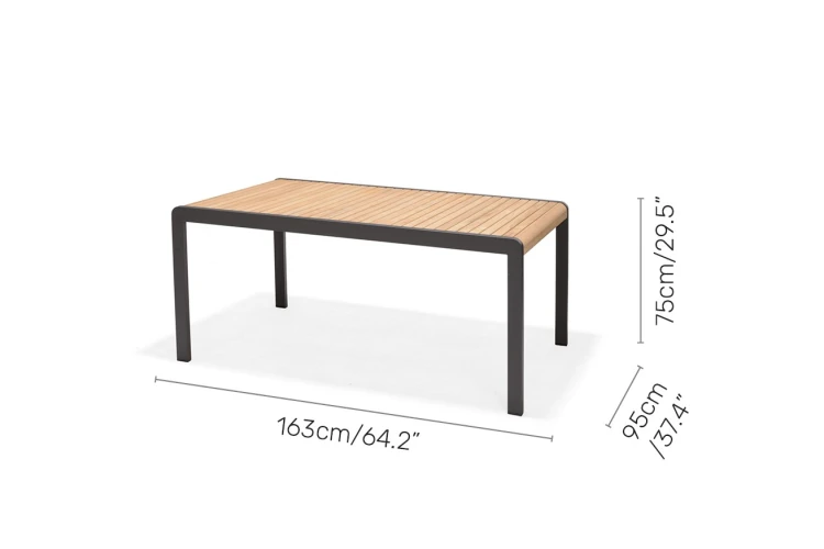 Amber Rect. Table 163x95cm