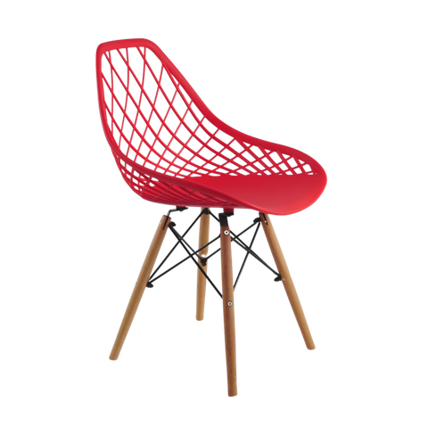  GHẾ CAFE MẶT NHỰA CHÂN GỖ 