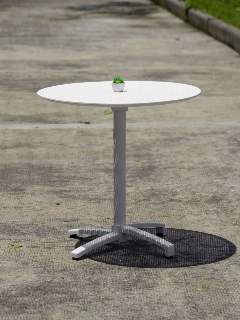 BÀN MẶT NHỰA - CHÂN KIM LOẠI GẬP GỌN