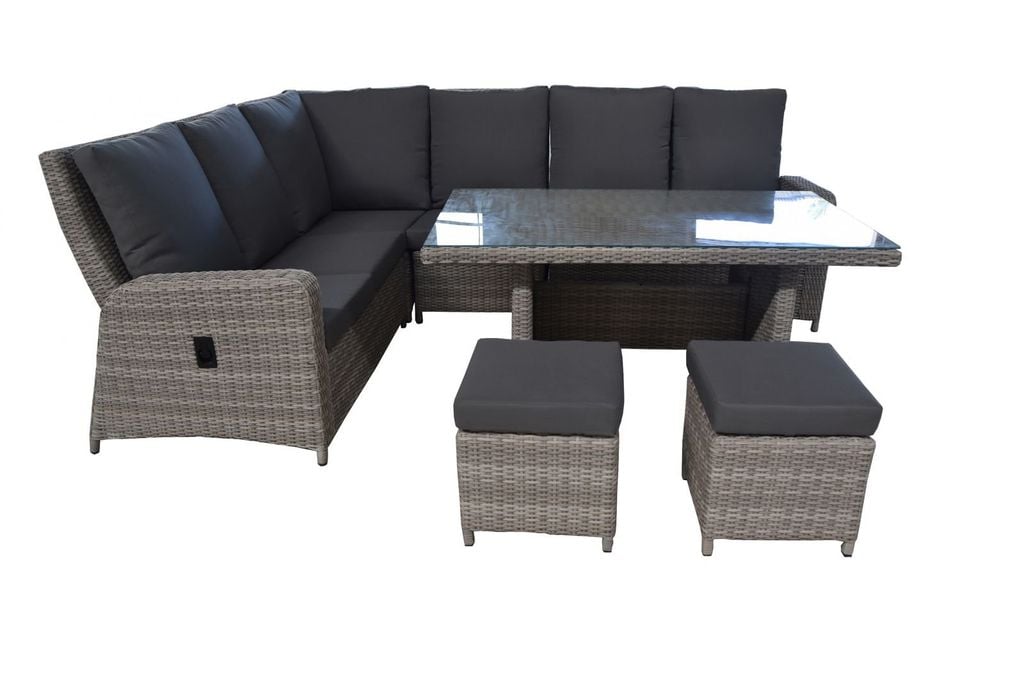 BỘ SOFA GÓC MÂY NHỰA NGOÀI TRỜI
