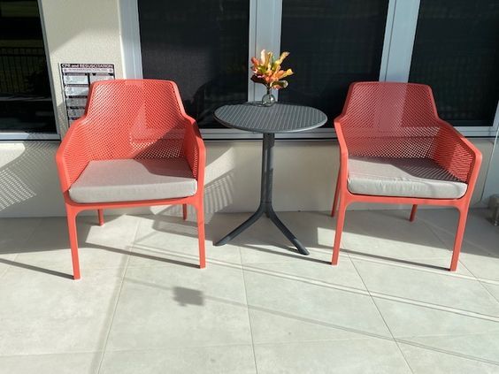 Bộ bàn 2 ghế nhập khẩu ngoài trời Step - Net relax